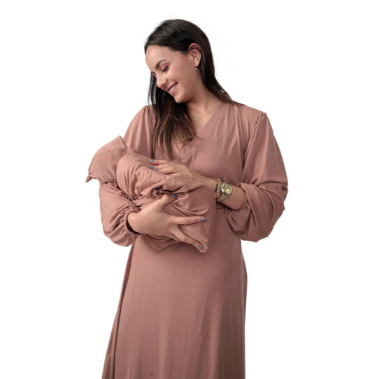 ثوب فرح بيج - فستان الحمل و الرضاعة